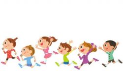 走る、子供達