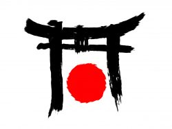 japan symbol on white background
