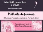 Portraits de femmes à la médiathèque le Préau