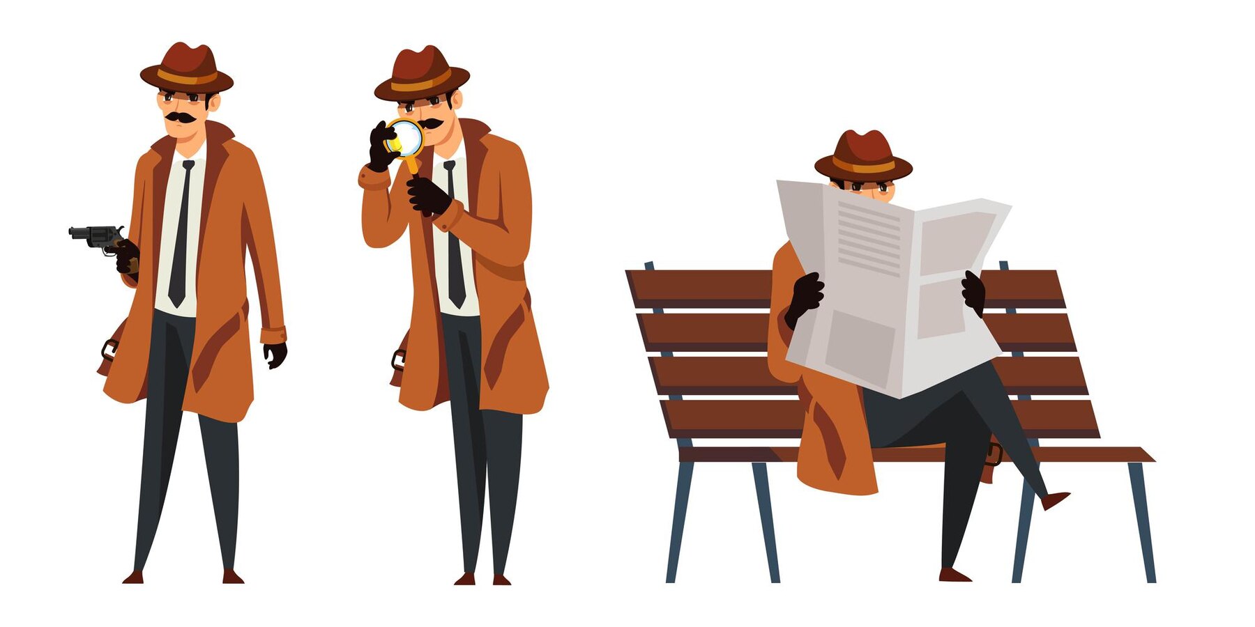 espionner-quelqu-apres-ensemble-illustrations-inspecteur-assis-banc-journal-pointant-arme-feu-utilisant-loupe_575670-268