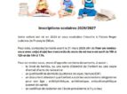 Inscriptions scolaires 2026-2027