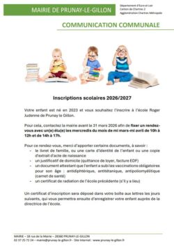 inscriptions 2026